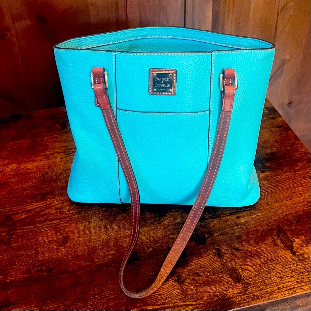 Dooney & Bourke authentic handbag. Teal pebble leather